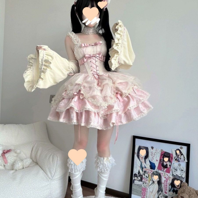 ローズスポット執事JSKサブカル甘辛純情優しいバレエ風ロリータドレス|undefined