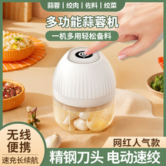 Wireless Garlic Masher 250ml Household Electric Garlic Slicer Small Garlic Press Mini USB Charging Garlic Paste Maker Cross-border