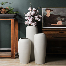 景德镇陶瓷落地三件套大花瓶新中式简约客厅别墅酒店养竹子可水培