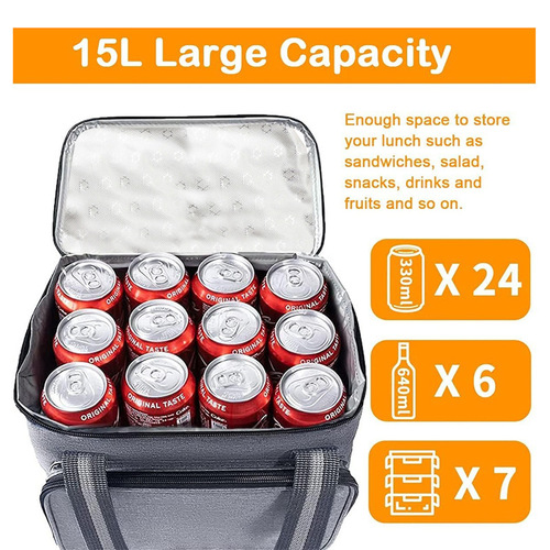 Cross-border hot selling portable Oxford cloth thermal bag wholesale outdoor ice bag large capacity lunch bag lunch box handbag