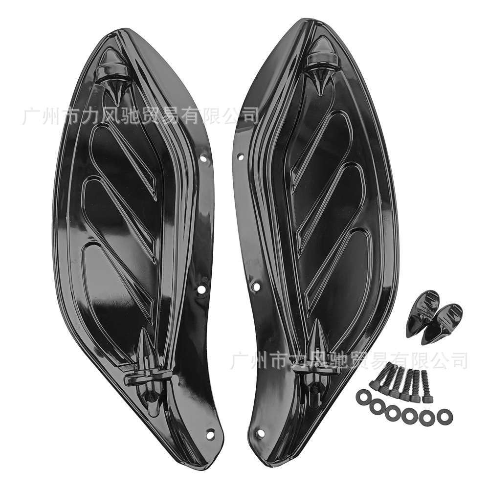 Es adecuado para el parabrisas izquierdo y derecho de la cubierta de la ventana lateral ajustable de la motocicleta Harley Gliding 97 - 13