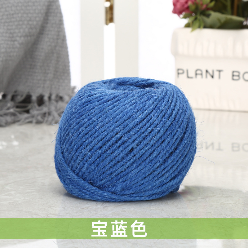 Cuerda de cáñamo colorida 1,5-2mm DIY estilo retro hecho a mano clip de foto cuerda de yute 25 m/50 m/100 M