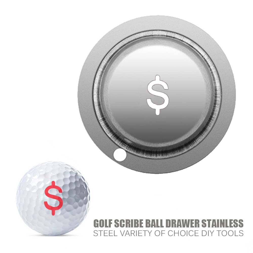 Herramienta de marcado marcador de golf de acero inoxidable patrón de Carta de Acción para adultos DIY pluma de marcado