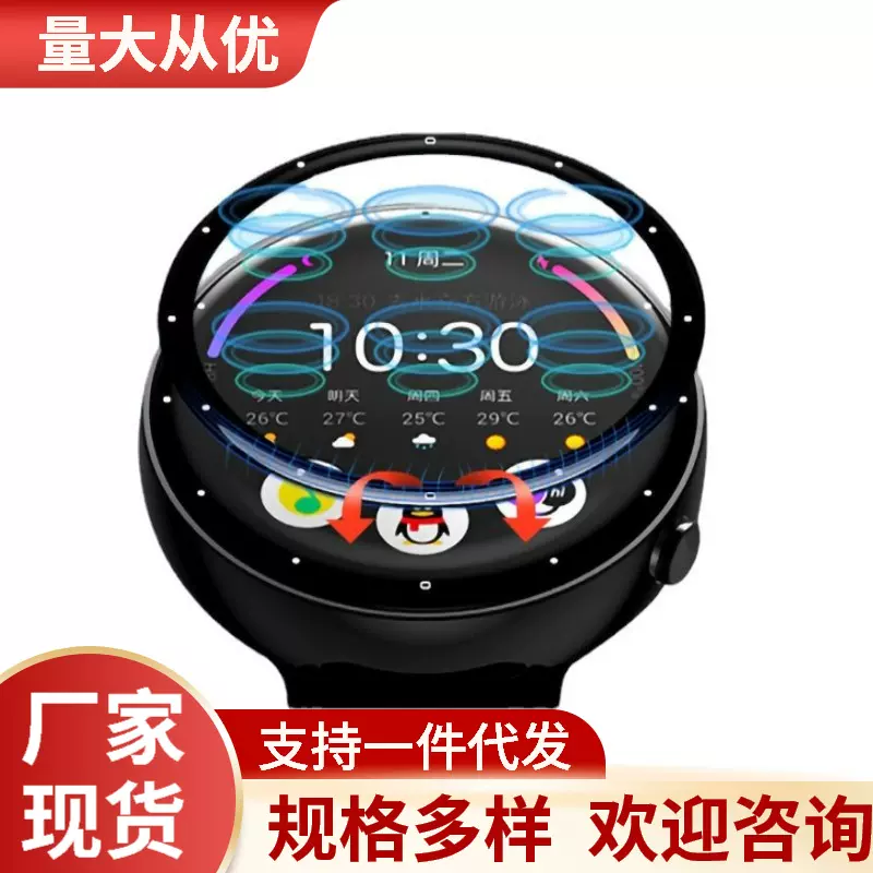 适用于佳明Venu sq VivoActive4/4S手表 柔性保护膜