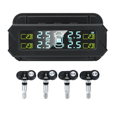 Car Tire Pressure Monitor with Tire pressure monitoring system - beep-no-voice-built-in-sensor-discrete
