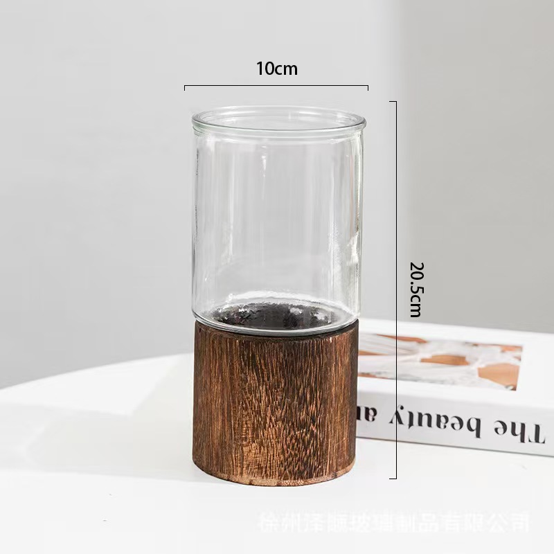 Vaso de vidrio de lujo ligero ornamentos chinos soporte de flores inwind sala de estar base de mesa decoración de mesa de comedor