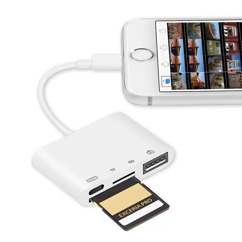 Подходит для Apple OTG Card Reader SD/TF iPhone iPad, добавить одну функцию OTG зарядки