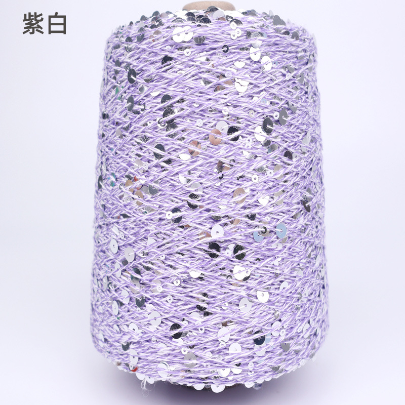 Silk Yue / mano DIY hilo de algodón multicolor brillante 3mm + 6mm sequilla 250 gramos de hilo de aguja de ganchillo
