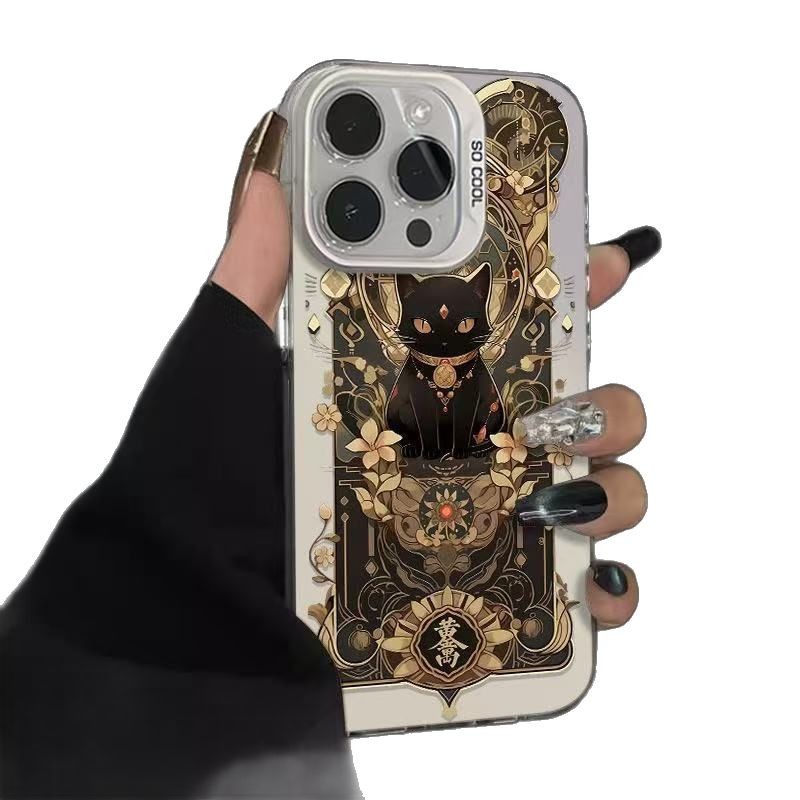 Golden Wanliang Aplicable a Apple 16Promax Funda para teléfono móvil Carcasa de gas personalizada iPhone15/14/13 Texto 12