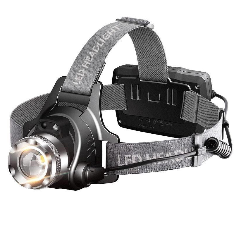 蒙辰頭燈強光充電頭戴式感應遠射戶外家用led夜釣魚礦燈手電筒