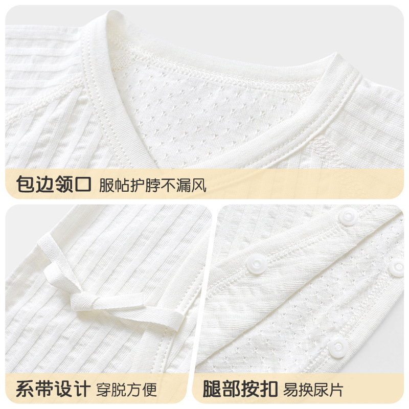 Mono de verano para bebé recién nacido, fino, de manga larga, con diseño de mariposa, para aire acondicionado.