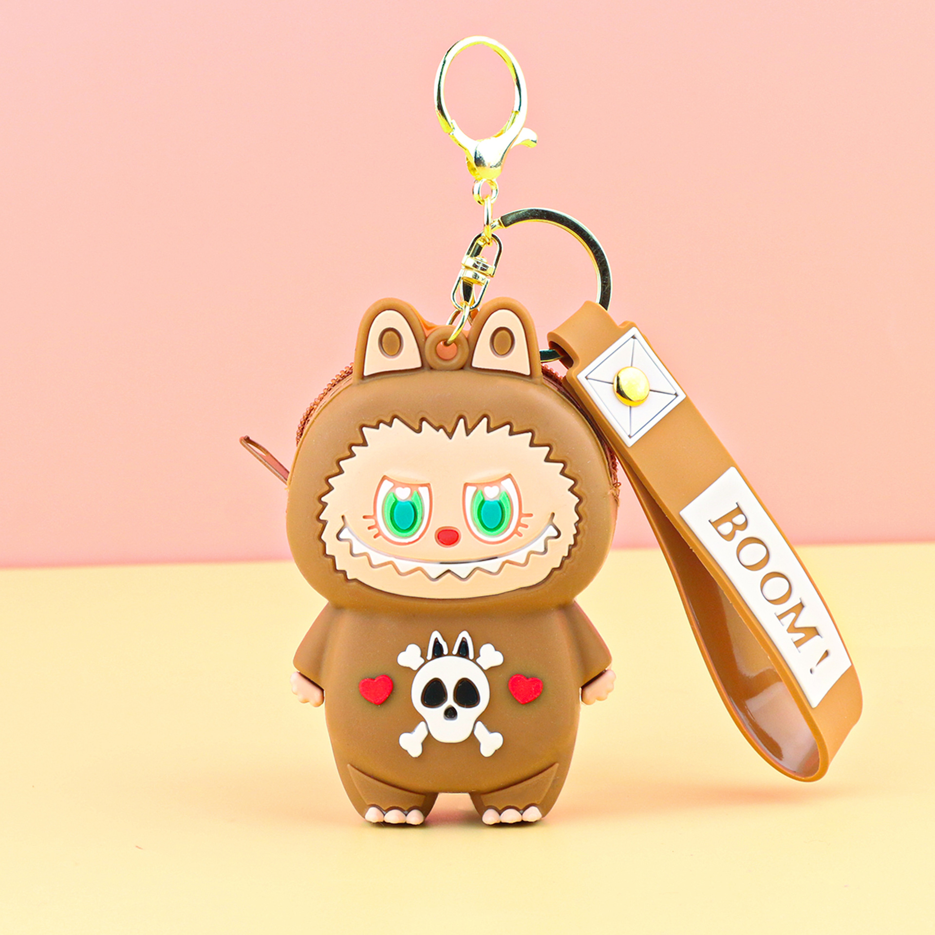 子供用ラブブ小銭入れシリコンプチギフトキーホルダーペンダントカードキャッチャーマシンプチギフトラブブ