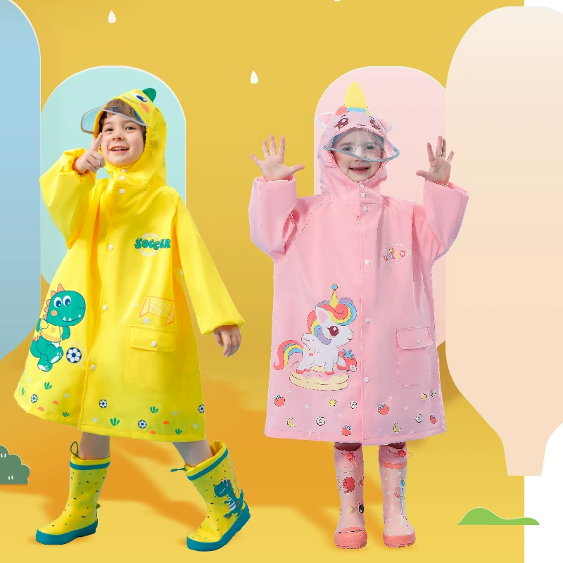 Детский плащ для мальчиков и девочек, водяной пистолет, война, детский сад, маленькое пончо, водонепроницаемый костюм 3 лет и 4 со школьной сумкой