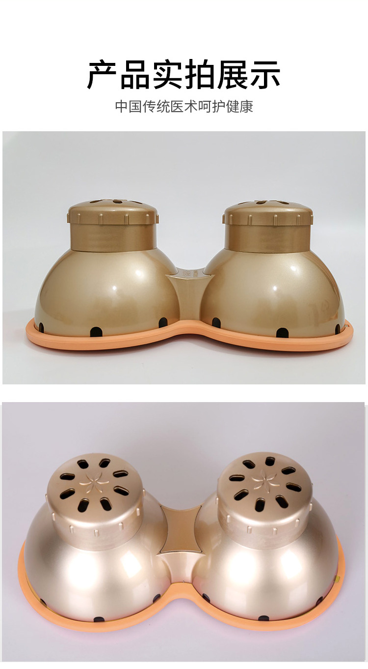 Portable Chest Moxibustion Box with Smoke Shield Cloth Cover and 9 Moxa Sticks for Home Warm Heat Therapy in use