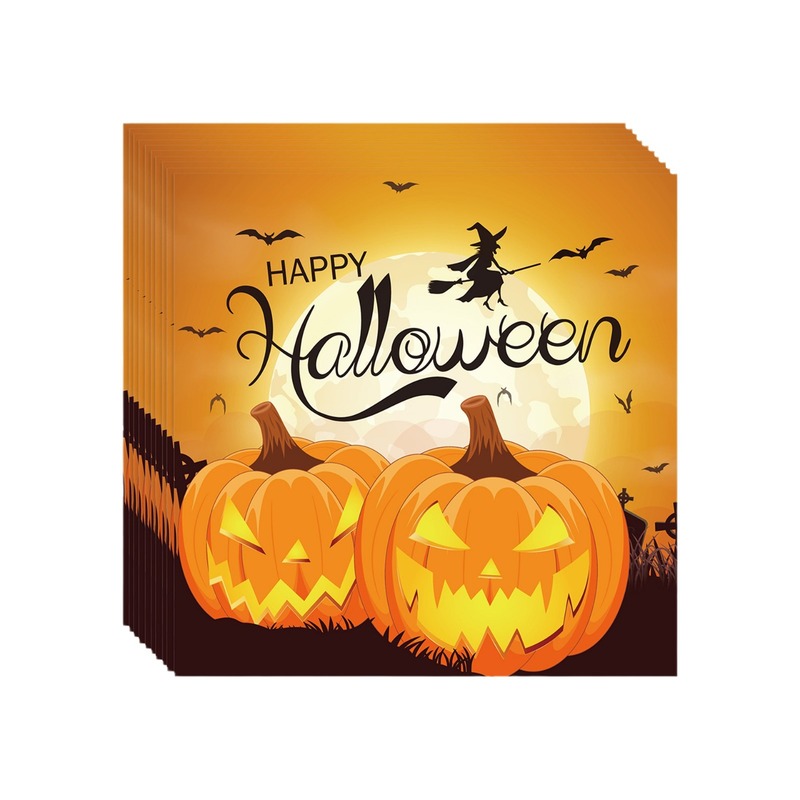 25新しいハロウィーンカボチャのテーマパーティーの食事シーン装飾PEテーブルクロス紙皿紙コップタオルセット|undefined