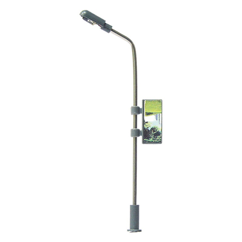 Mini luminoso caballo lámpara de calle modelo LED metal publicidad lámpara edificio arena bandeja miniatura escena 3vdiy modelo material