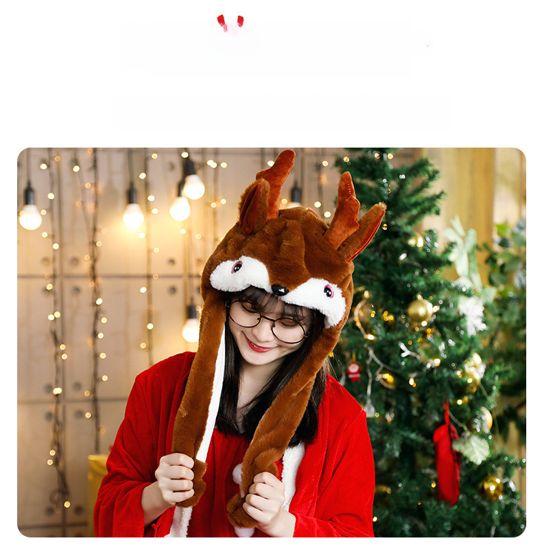 Cappello di babbo natale con orecchie mobili decorazione natalizia_voghion.com