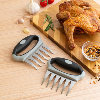 不锈钢熊爪分肉器BBQ烧烤工具 鸡肉分离器叉撕分肉器撕肉分割器