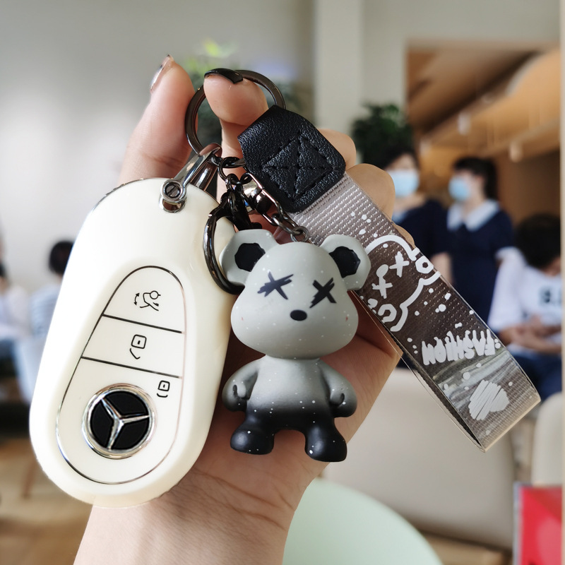 22款奔馳C260L鑰匙套新C級C200L 21款S級S400L S450L汽車專用扣男