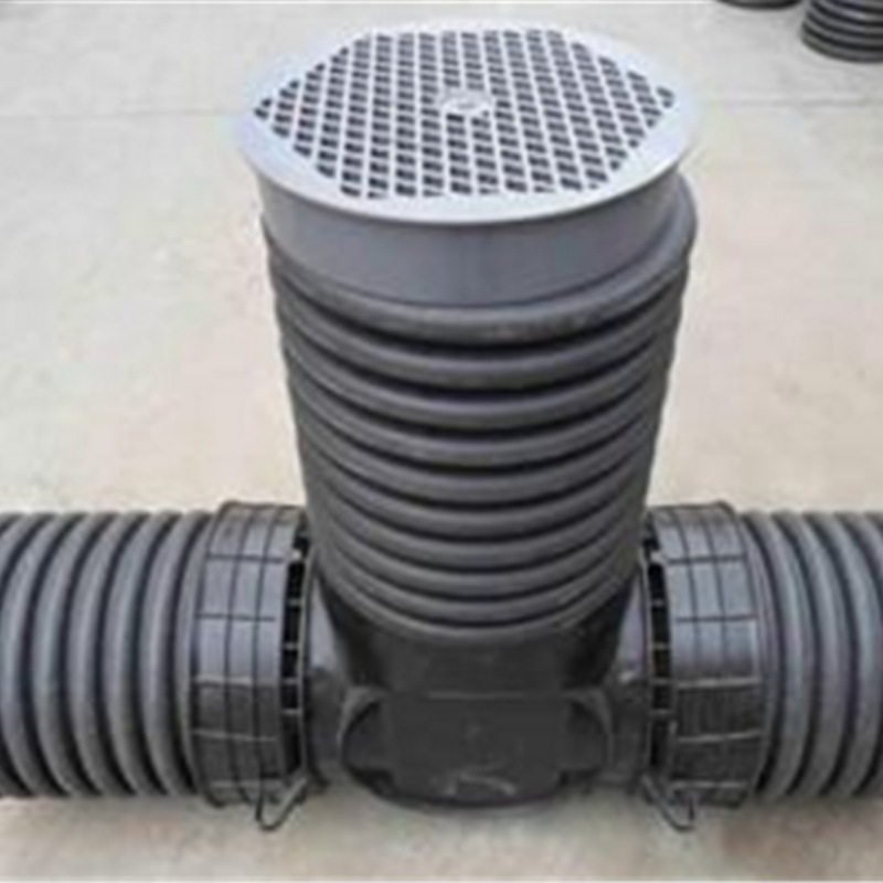HDPE塑料检查井成品污水流槽直通井座450*300建筑小区排污管道井