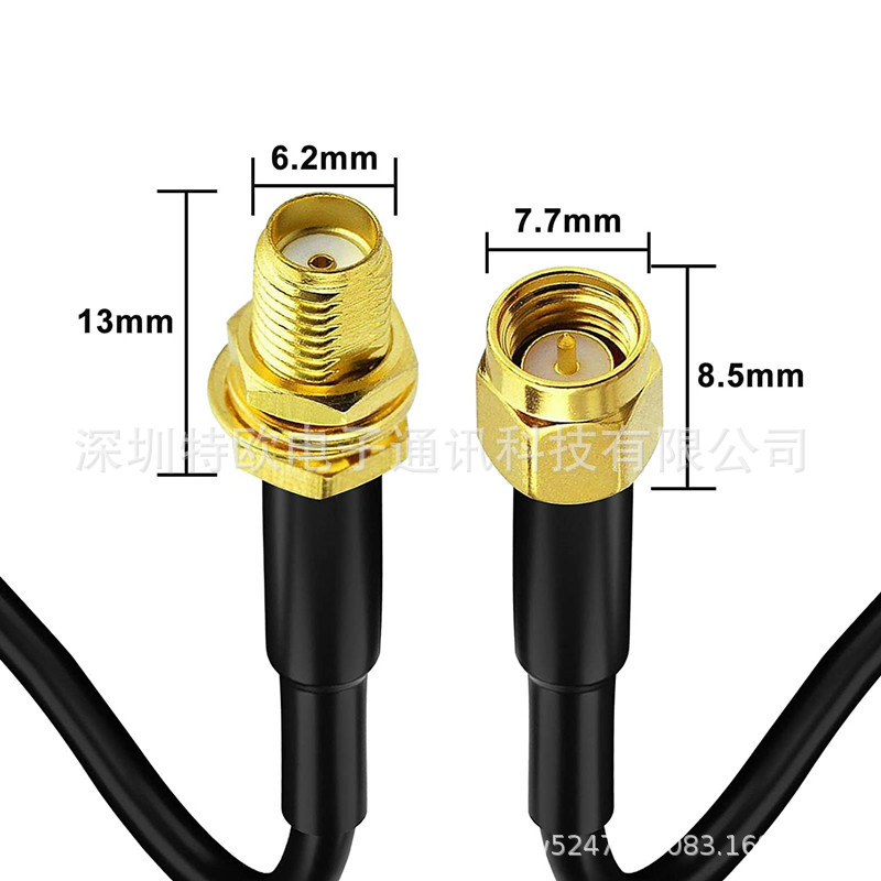 SMAアダプターケーブル、RFフィーダーアンテナ、同軸RG174接続ライン、ルーター、WIFI信号延長アンテナ