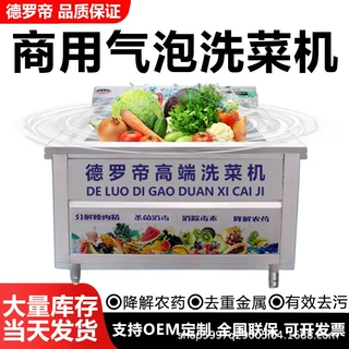 定制洗菜机商用水果蔬菜洗肉解冻池气泡臭氧大型全自动清洗机酒店