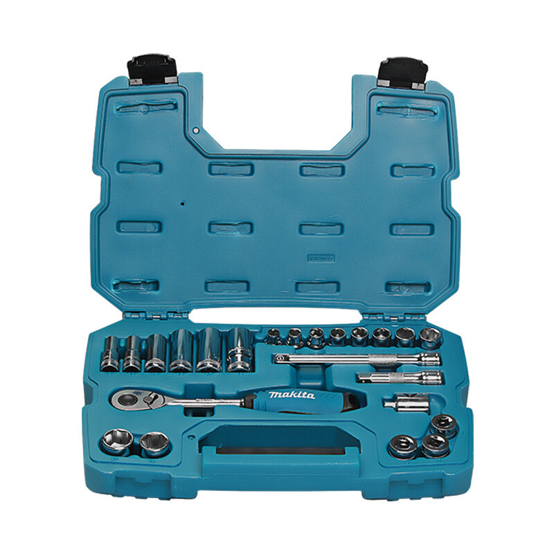 Llave de trinquete de preventa de Makieda 23 piezas de manga 3 / 8 de pulgada de manga de trinquete de 9.35MM