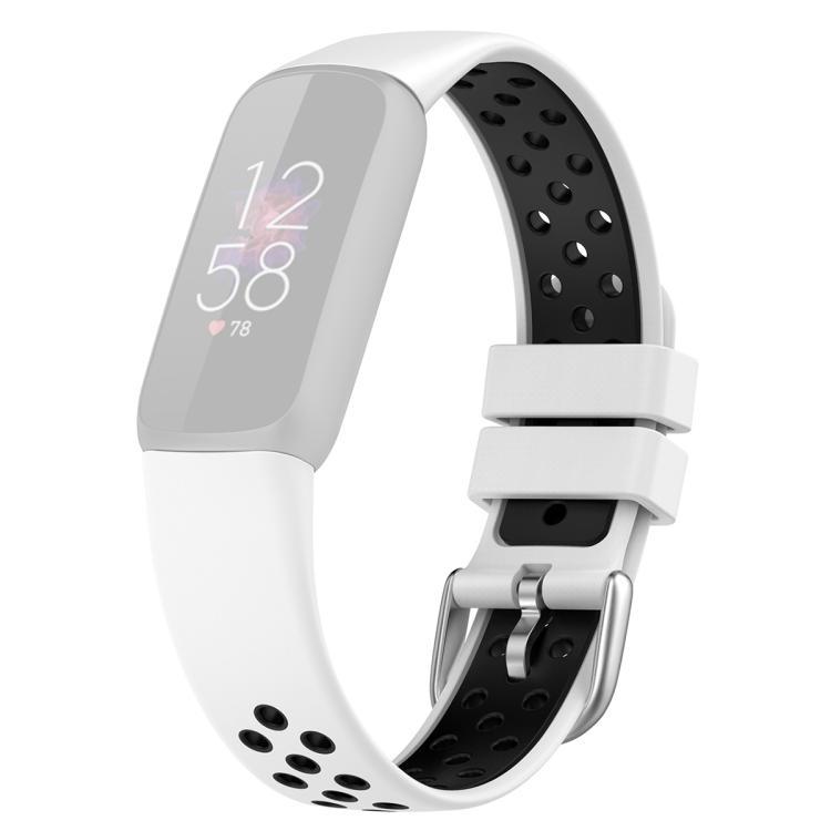 Correa de silicona bicolor transpirable xDfind para Fitbit Luxe