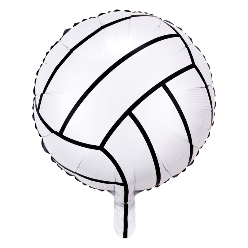 Globos de fútbol en blanco y negro de 18 pulgadas, globos de baloncesto de rugby, deportes de béisbol, globos de película de aluminio, accesorios de decoración de la Copa de Europa