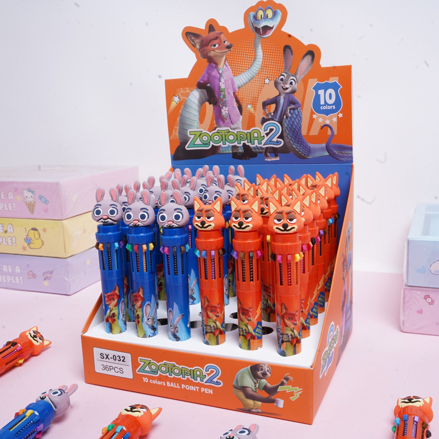KP - 23006 princesa pony dibujos animados colección de bolígrafos multicolores chicas adorables bolígrafos de 10 colores estudiantes