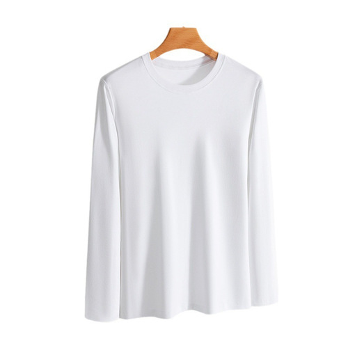 Stylish and Versatile Long-Sleeve T-Shirt for Women, 2025 Autumn/Winter Basic Top, Plain Color Crew Neck Casual T-Shirt