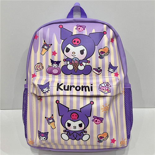 Cartoon Kurumi Xiaobai PC Gemini Boys and Girls Backpack PU Double Compartment Travel Bag Student School Bag Large Size