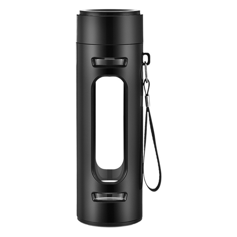 Haodi gran capacidad de vidrio portátil Sling hombres y mujeres Oficina de negocios té regalo gran vientre plástico taza de agua