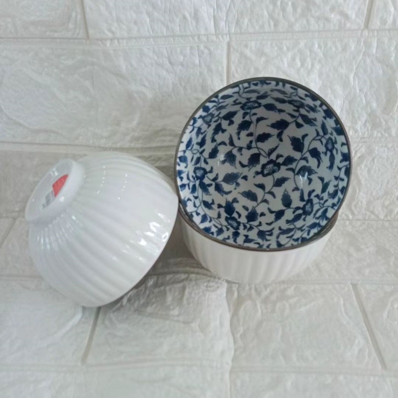 Tacos de cerámica de estilo japonés, cuenco de arroz retrógrado, cuenco de desayuno, postre, cuenco de arroz, cubiertos de color esmaltados