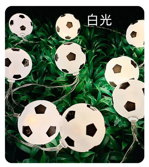 Fábrica al por mayor de La Copa del Mundo de fútbol LED Cadena de Luz Decoración bar tema decorativo luz luminosa de fútbol