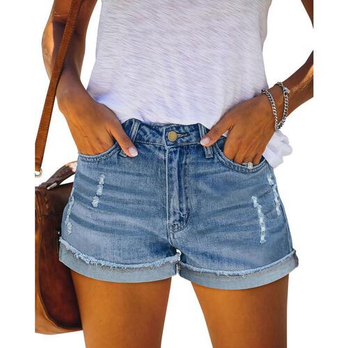 Women's Casual Denim Shorts Summer Jeans Stretchy Hot Short