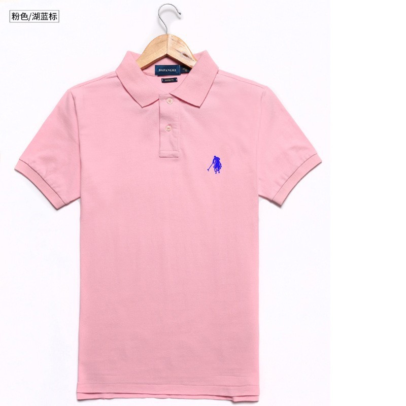 小马标男式翻领刺绣纯色纯棉大码宽松短袖t恤外贸经典爆款POLO衫|undefined
