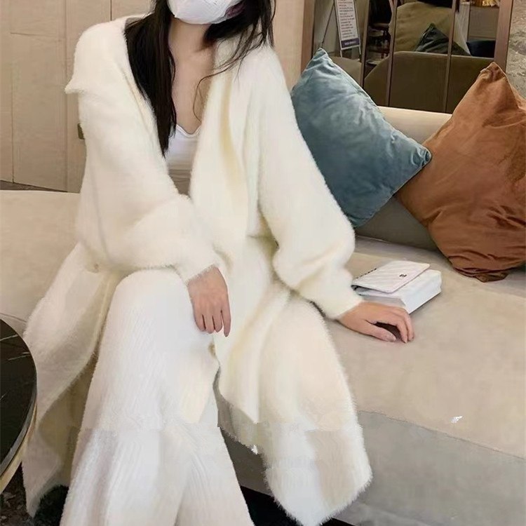 Oversized Mohair Cardigan – Longline Hooded Knit Coatigan (One Size, Acrylic-Blend, Cloud-Like Softness For Effortless Layering)​_ecoleips.com