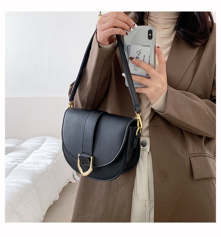 Sac de niche pour femme, nouvelle texture tendance d'automne et d'hiver, sac de selle à main, sac à bandoulière simple, sac à aisselle_voghion.com