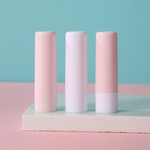 Japanese lip balm lipstick plastic empty tube hot filling direct filling DIY round head mouth wax flat mouth makeup cosmetic packaging material