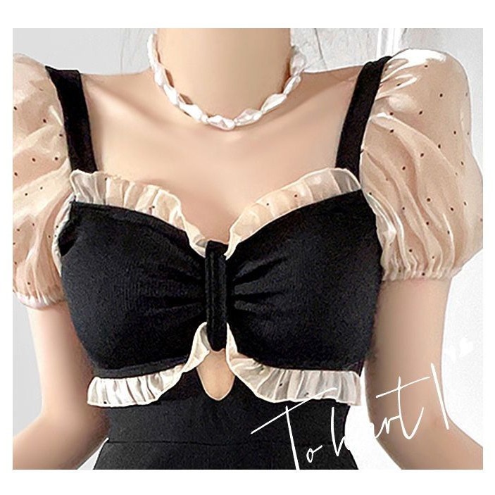 Trajes de baño para mujeres verano 2024 nuevo nuevo tipo de camiseta de manga corta de ángulo plano cubrir el abdomen delgado conservador trajes de baño de aguas termales