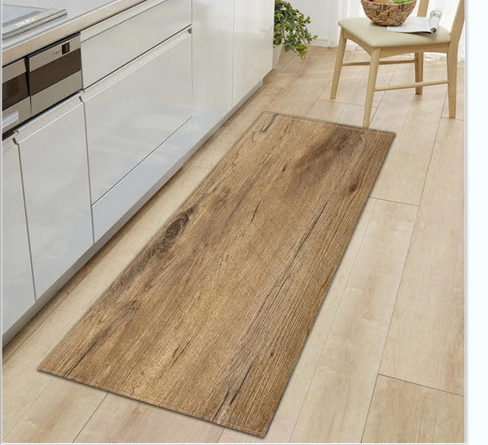 Venta caliente grano de madera puerta casa estera cocina tira absorbente baño antideslizante alfombra del piso sala de estar dormitorio alfombra 1