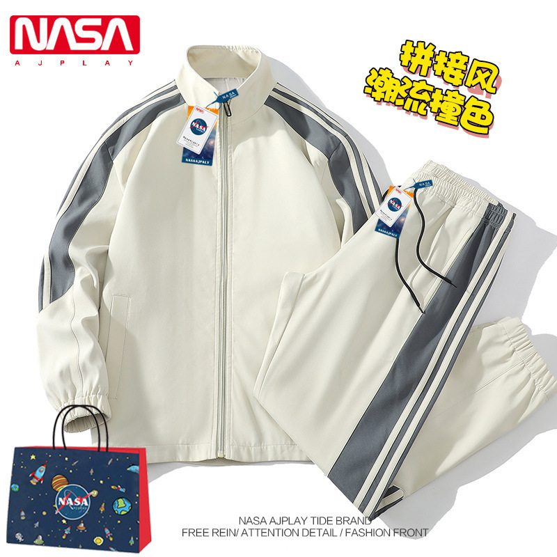Nasa Joint suit Men's Jacket Spring and Autumn Fashionable Loose Casual Sports Baseball Jacket Two-Piece Suit