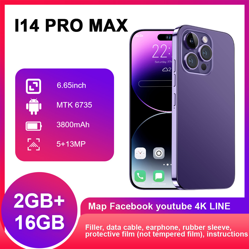 Smartphone 4G i14 Pro Max 6.65inch(2G RA...