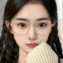 高级感光感变色眼镜女防蓝光变色眼镜素颜眼镜框男时尚水晶批发