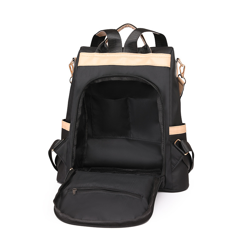 2024 nueva moda moda contraste color damas mochila antirrobo simple y versátil mochila de viaje al aire libre al por mayor