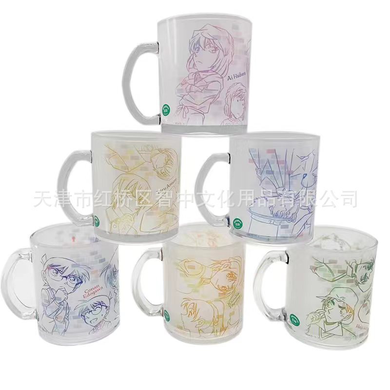 Japan Jinzheng Pottery Detective Conan Limited Glass Mug Ashihara Sad Thief Kidd Water Cup Japan Jinzheng Pottery Detective Conan Limited Glass Mug Ashihara Sad Thief Kidd Water Cup