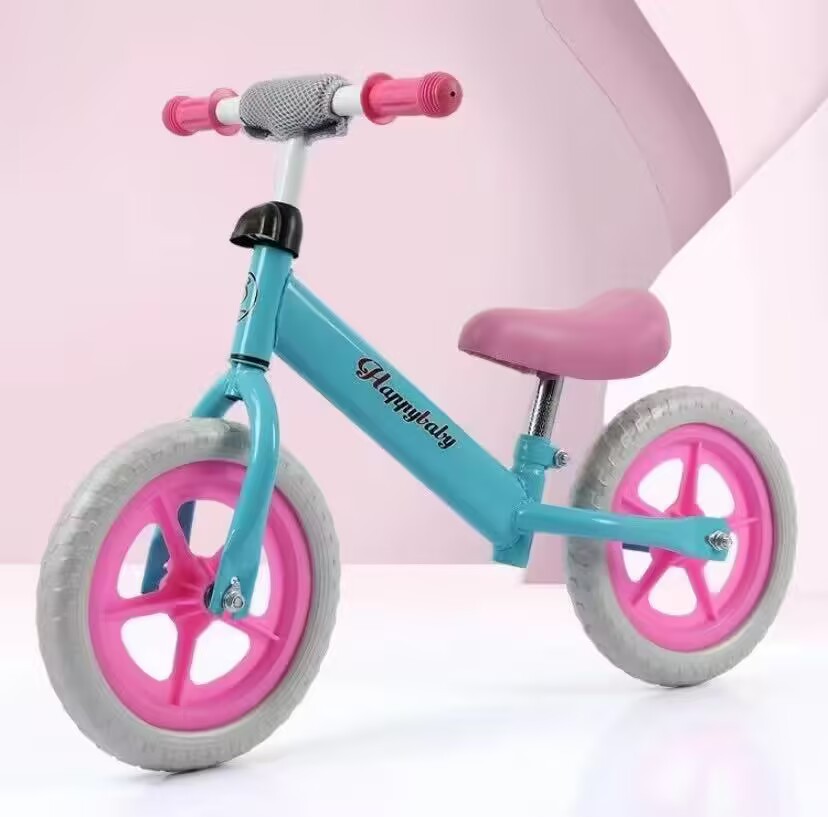 Bicicletas de equilibrio para niños sin pedal, bicicletas de dos ruedas, 12 pulgadas sin inflar para bebés pequeños, gran descuento