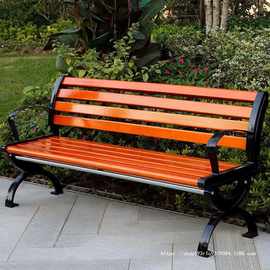 公园长椅户外长椅子园林实木休闲椅商场环卫公园椅塑木铝脚铁艺凳