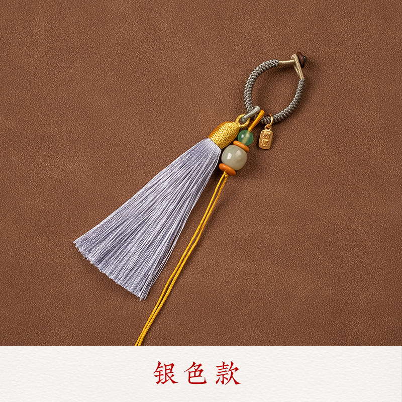 栩匠藏式流苏穗子diy手工平安扣编织绳吊坠挂绳钥匙扣半成品挂件|undefined
